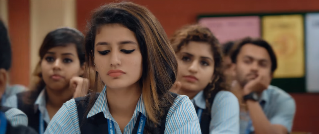 Malayalam actress and internet sensation Priya Prakash Varrier in the teaser of Oru Adaar Love. Priya Prakash Varrier