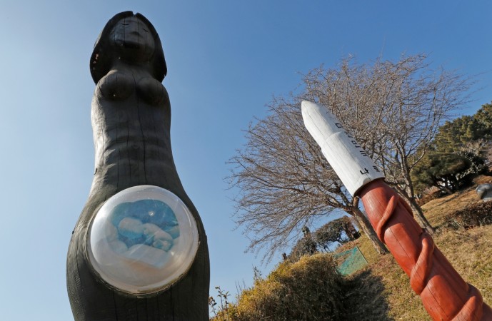 Statues are seen in South Korea's Haeshindang Park, also know as Statues are seen in South Korea's Haeshindang Park, also know as