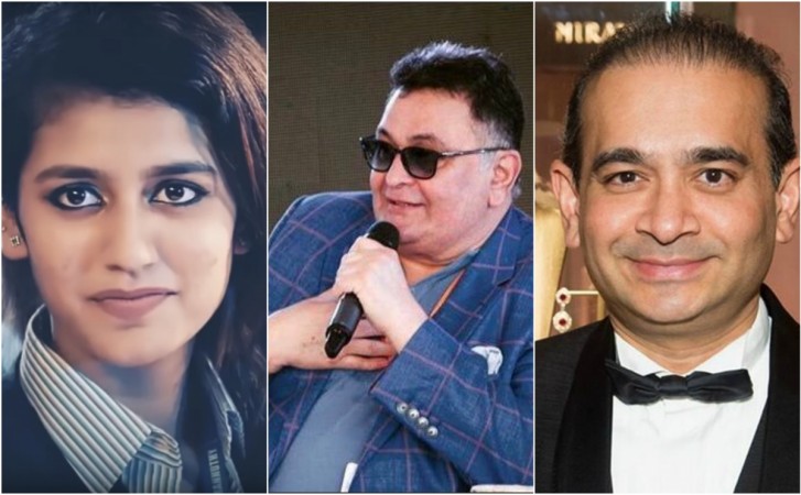 Priya Prakash Varrier, Rishi Kapoor, Nirav Modi Rishi Kapoor