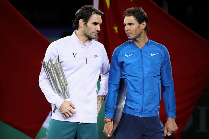 File photo of Roger Federer (L) and Rafael Nadal. Roger Federer and Rafael Nadal