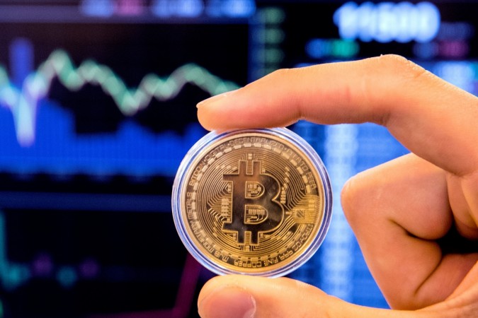 A visual representation of the digital cryptocurrency Bitcoin. Bitcoin