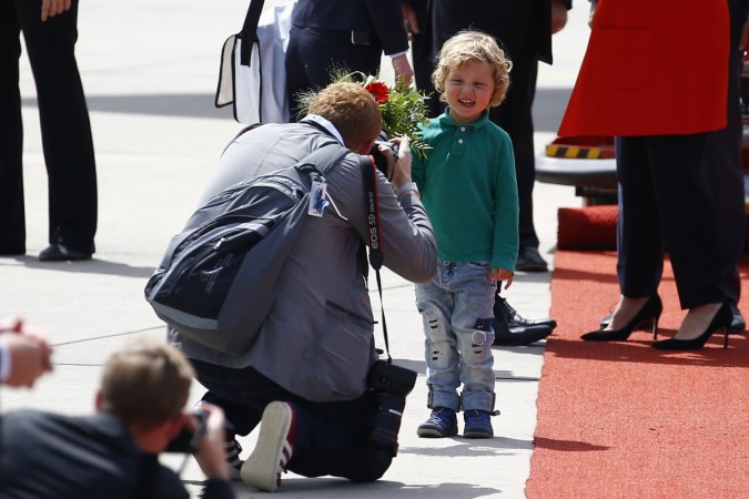 Hadrien Trudeau, son of Canadian Prime Minister Justin Trudeau, has his photo taken as the family arrives at Hamburg Airport for the Hamburg G20 economic summit on July 6, 2017, in Hamburg, Germany. Hadrien Trudeau, son of Canadian Prime Minister Justin Trudeau