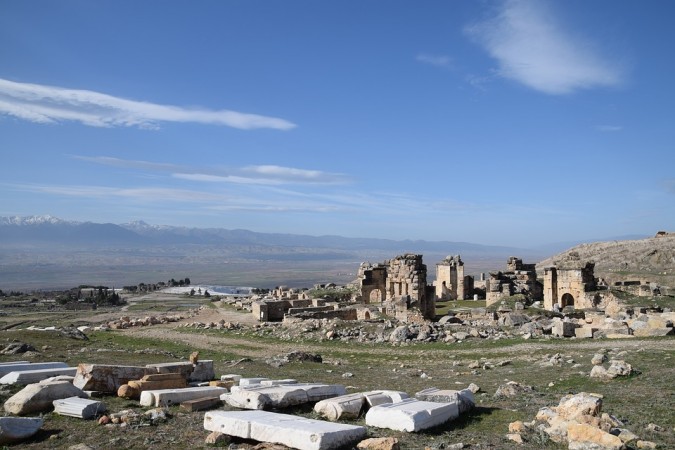 Ancient city of Hierapolis, located in modern-day Turkey, Ancient city of Hierapolis, located in modern-day Turkey,