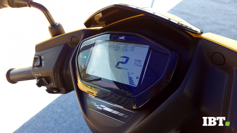 The Ntorq flaunts Bluetooth-enabled technology paired with the Ntorq mobile app and it provides first-in-segment details. TVS Ntorq 125