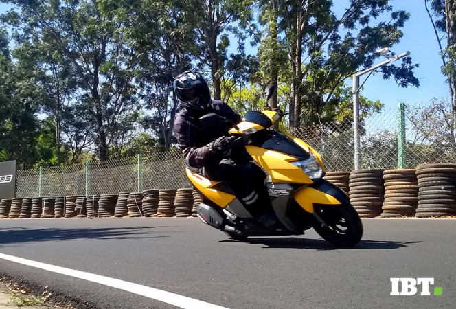 TVS Ntorq 125's tires provide ample grip to attack corners confidently. TVS Ntorq 125