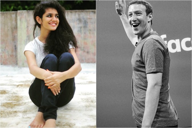 Priya Prakash Varrier, Mark Zuckerberg Priya Prakash Varrier, Mark Zuckerberg