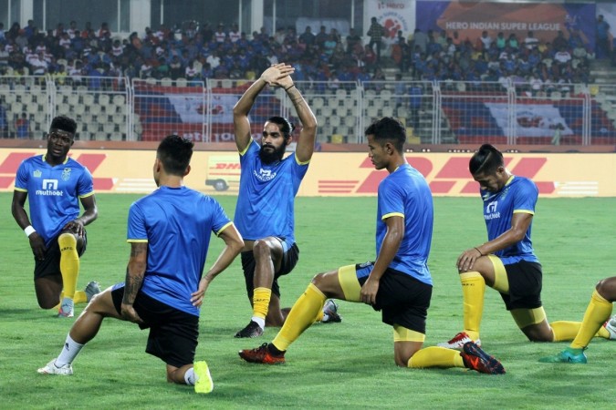 Kerala Blasters team during a training session kerala blasters, isl