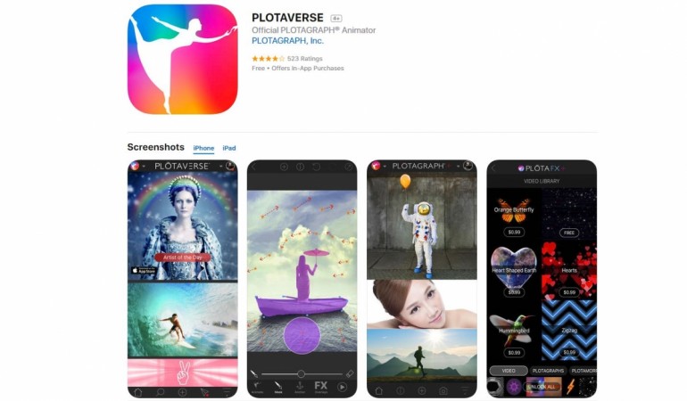 PLOTAVERSE Apple iPhone X, iOS camera app, PLOTAVERSE