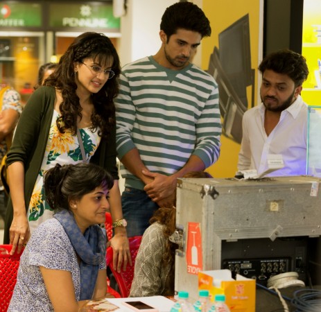 Director Aleya Sen with Taapsee Pannu and Salim Saqib. Aleya Sen