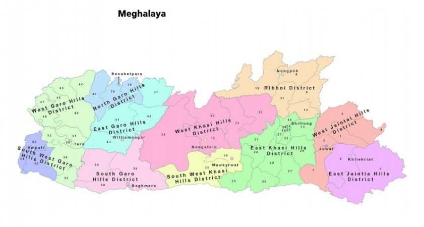 Meghalaya map as seen in Election Commission of India site Meghalaya map as seen in Election Commission of India site