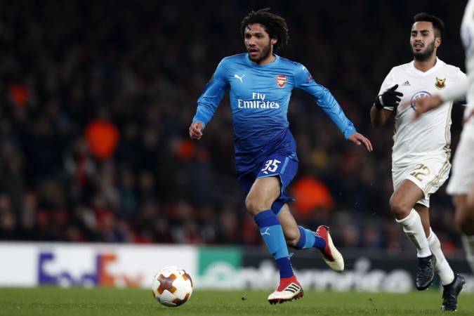 Arsenal's Egyptian midfielder Mohamed Elneny mohamed elneny, arsenal