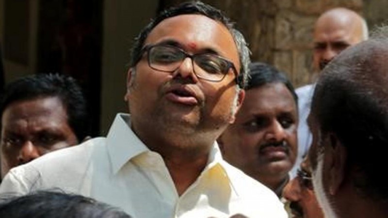 Karti Chidambaram, son of former finance minister P Chidambaram, in Chennai. karti