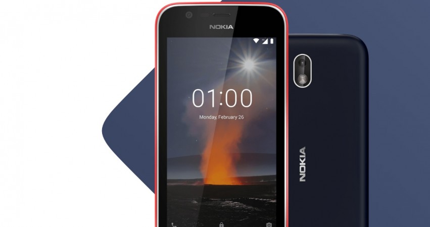 Nokia 1 handset showing front and back view Nokia 1 handset showing front and back view
