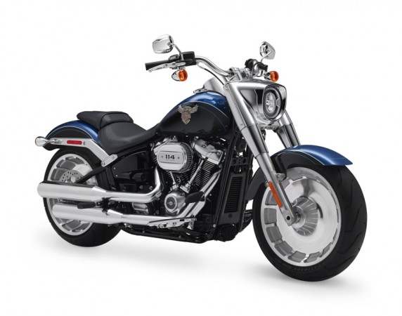 Harley-Davidson Fat Boy 114 Anniversary edition is powered by a higher displacement Milwaukee-Eight 114 engine. Harley-Davidson Fat Boy 114 Anniversary edition