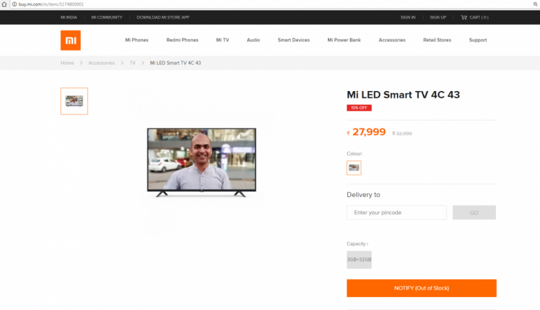 Xiaomi 43-inch Mi TV 4C price leaks ahead of India launch: All you need to know about the new smart TV Xiaomi, Mi TV 4C, 43-inch, Smart TV, India, launch, Mi.com