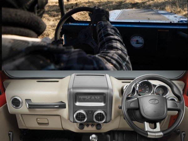 Mahindra Roxor (top) and Thar (bottom) dashboards Mahindra Thar vs Roxor