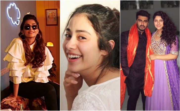 Janhvi Kapoor's siblings — Sonam Kapoor, Arjun Kapoor and Anshula Kapoor Janhvi Kapoor