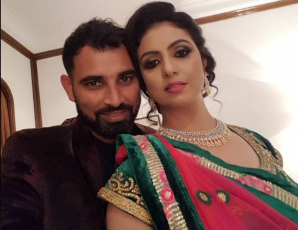 Indian cricketer Mohammed Shami with his wife Hasin Jahan Mohammed Shami and Hasin Jahan