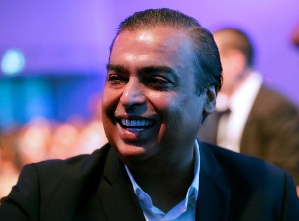   Mukesh Ambani, President and CEO of Reliance Industries, smiles while attending the annual World Economic Forum (WEF) meeting in Davos, Switzerland, on January 23, 2018. 