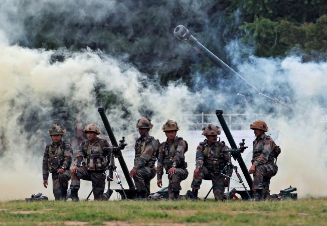 In picture: Indian Army soldiers participate in a war exercise during a two-day indian army