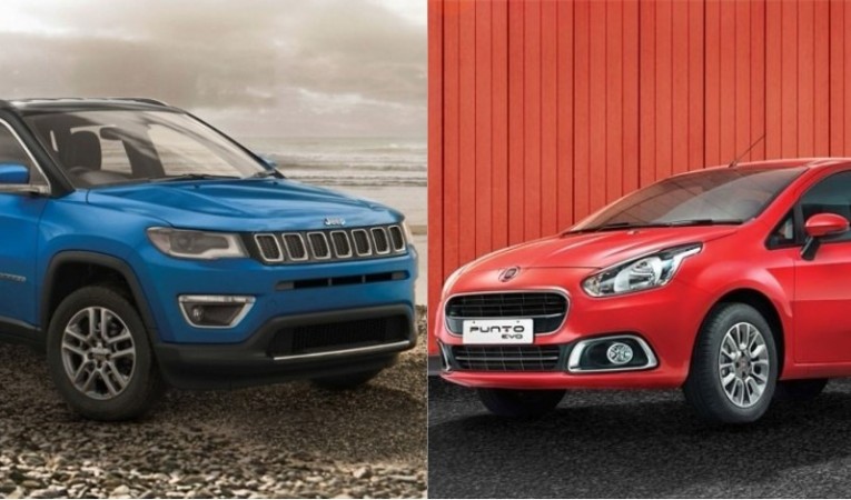 Jeep Compass(left) and Fiat Punto Evo (right) Jeep Compass and Fiat Punto Evo