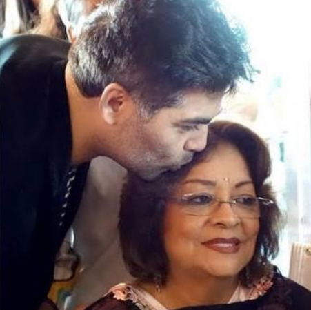 Karan Johar with mother Hiroo Johar Karan Johar and Hiroo