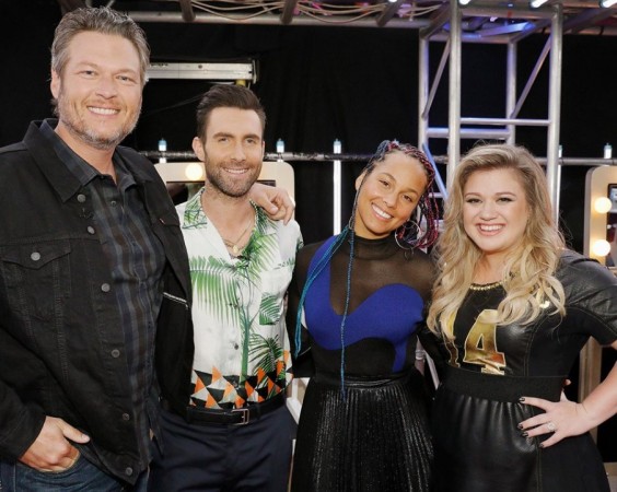 The Voice season 14 coaches Blake Shelton, Adam Levine, Alicia Keys and Kelly Clarkson The Voice season 14 coaches Blake Shelton, Adam Levine, Alicia Keys and Kelly Clarkson