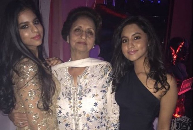 Suhana Khan, grandmother Savita Chhibber and Alia Chhiber. Suhana Khan