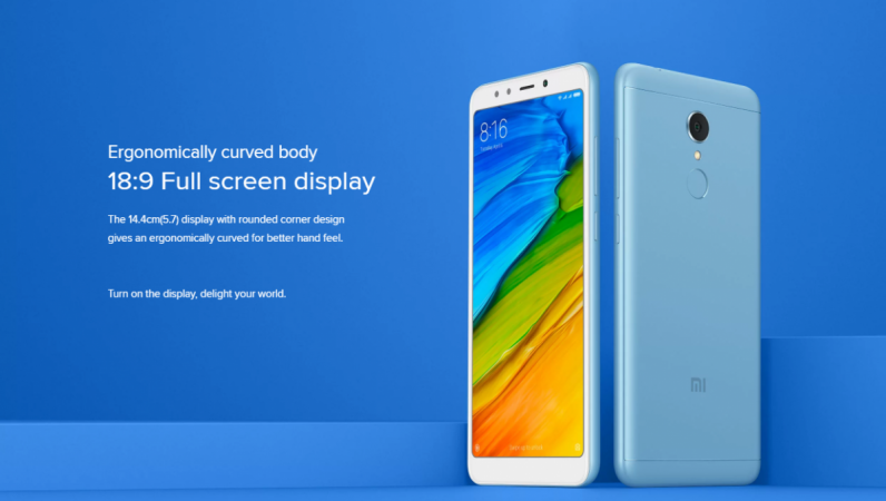Xiaomi Redmi 5 as seen on its official site Xiaomi Redmi 5