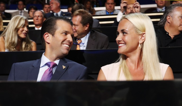 Donald Trump Jr. and his wife Vanessa attend the second day session at the Republican National Convention in Cleveland, Ohio, U.S. July 19, 2016. Donald Trump Jr. and his wife Vanessa attend the second day session at the Republican National Convention in Cleveland, Ohio, U.S. July 19, 2016.