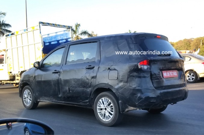Maruti Suzuki Ertiga facelift is currently undergoing testing in India. Maruti Suzuki Ertiga, Maruti Suzuki Ertiga facelift