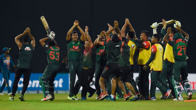 Bangladesh celebrated the thrilling last-over win by dancing on the ground Friday in Colombo. Bangladesh cricket team