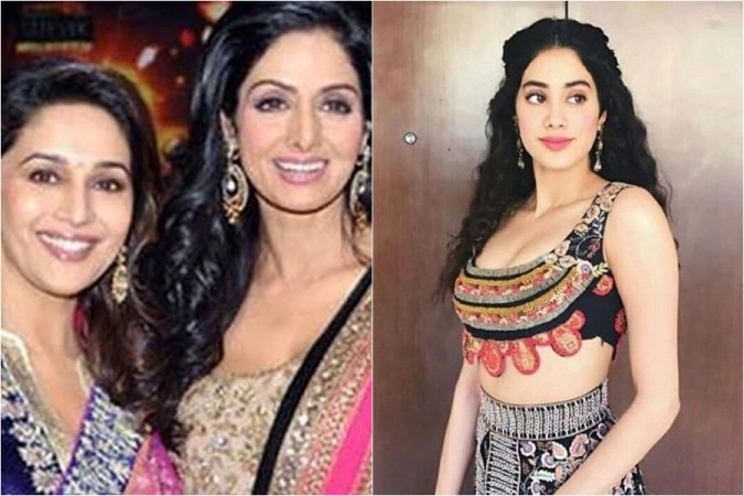 Madhuri Dixit Nene, Sridevi, Janhvi Kapoor Madhuri Dixit Nene, Sridevi, Janhvi Kapoor