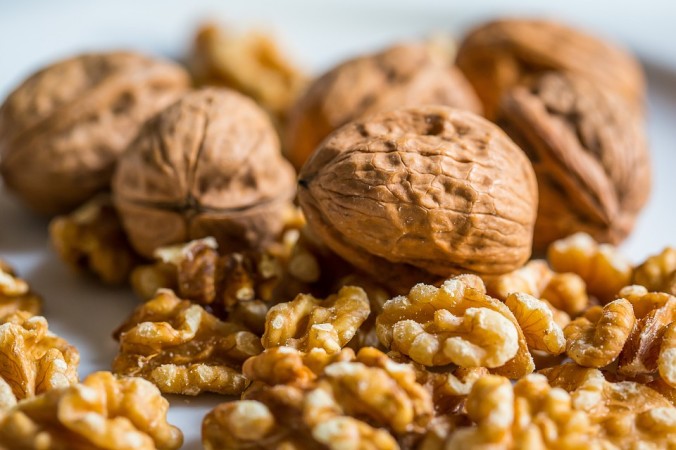 Nuts help to keep cortisol (a hormone that caused stress) levels low. walnut