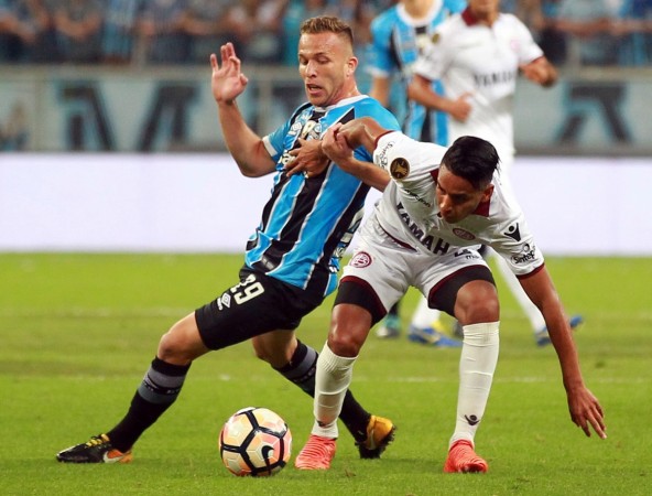 Arthur Melo (left) helped Gremio win the 2017 Copa Libertadores Arthur Melo