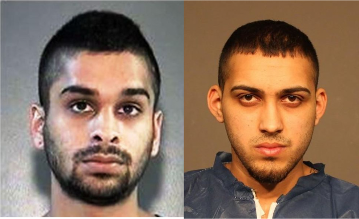 Handout photos of (L) Ronjot Singh Dhami and (R) Parmvir Singh Chahil Peel Police Media