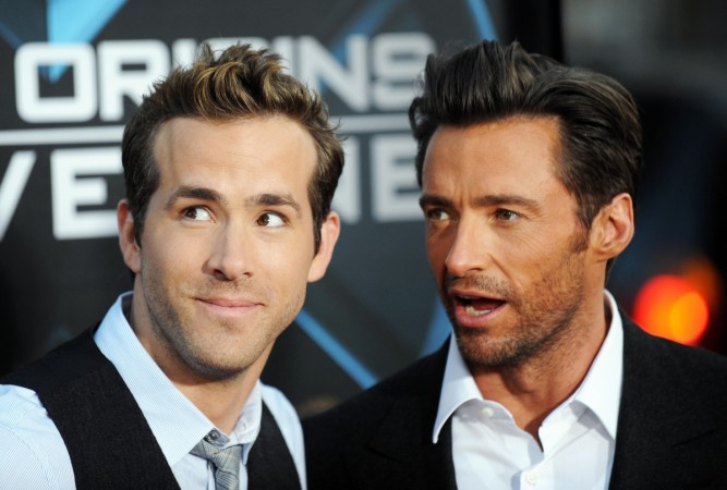 Ryan Reynolds (R) and Hugh Jackman at the Los Angeles screening of 'X-Men Origins-Wolverine' in 2009 Wolverine Hugh Jackman, Deadpool Ryan Reynolds