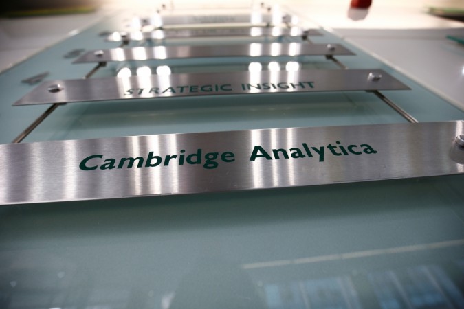 The nameplate of political consultancy, Cambridge Analytica, is seen in central London, Britain March 21, 2018. The nameplate of political consultancy, Cambridge Analytica, is seen in central London, Britain March 21, 2018.