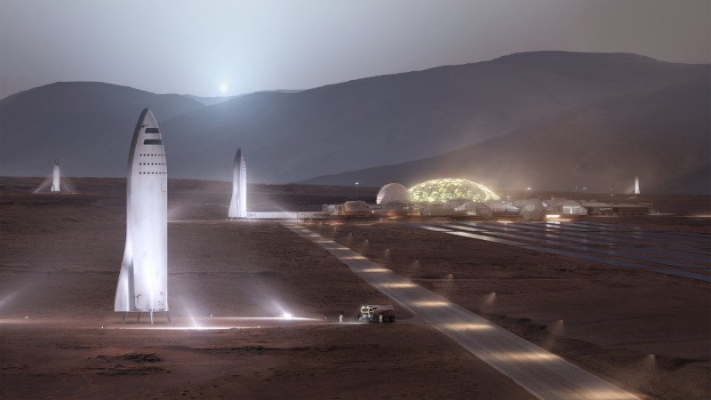 Six BFRs will begin to build a city on Mars within the next decade Colonisation of Mars