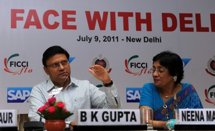 Former Delhi police commissioner BK Gupta (left) addressing an event. BK Gupta