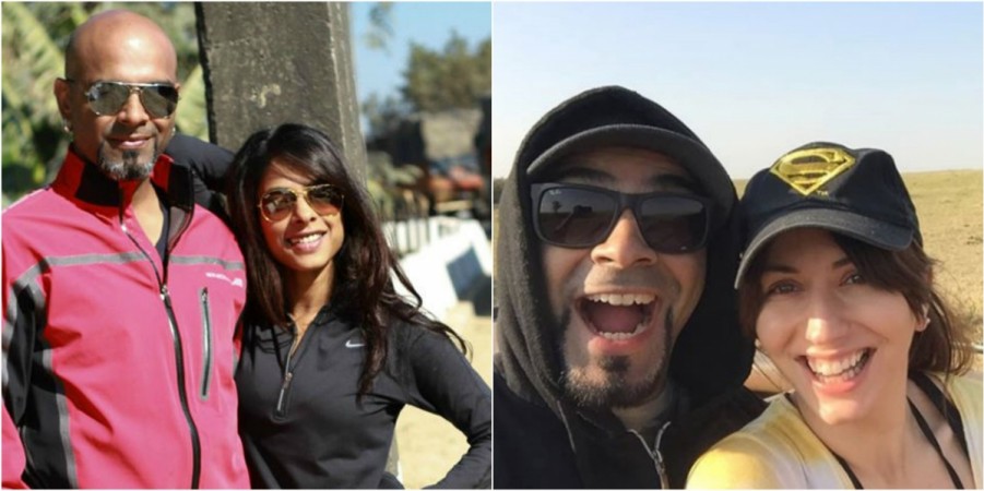 Raghu Ram with ex-wife Sugandha Garg and girlfriend Natalie Raghu Ram