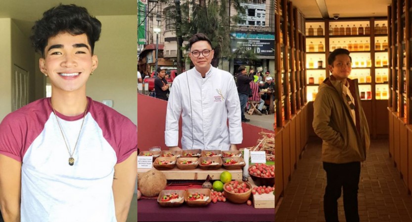 From the left: Bretman Rock, pastry chef Miko Aspiras and Carlo Delantar. Forbes 30 under 30