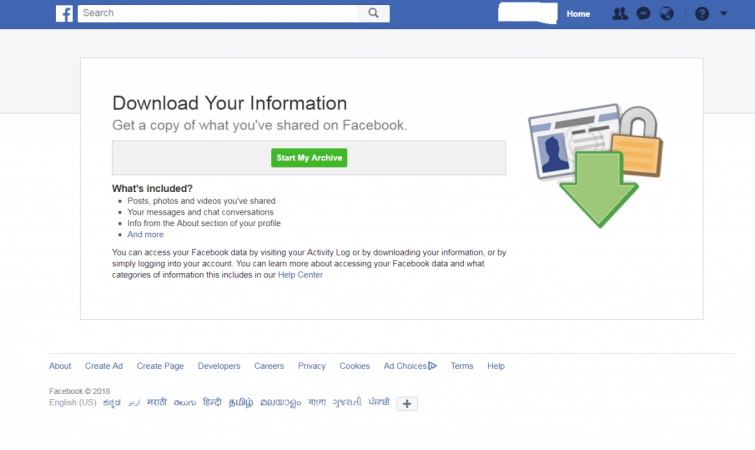 Facebook now allows user to delete and download user data from the social media site Facebook data, download, user privacy, setting