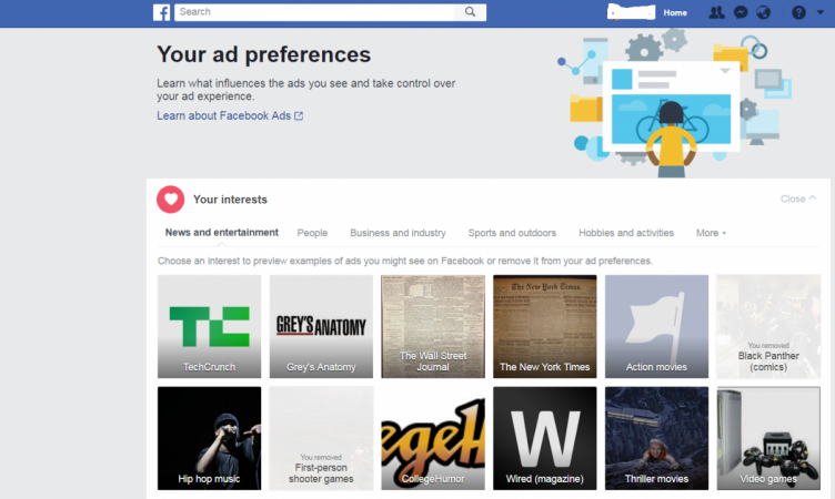 Facebook Ad preference page shows how it uses people's likes on social media site to push advertisements Facebook data, ad preference, delete