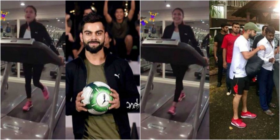 Anushka Sharma wearing the same jacket and shoes as Virat Kohli Anushka Sharma Virat Kohli