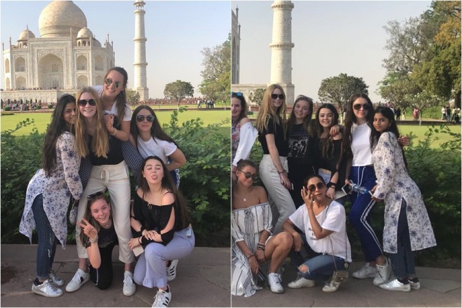 Suhana Khan with her friends at Taj Mahal Suhana Khan