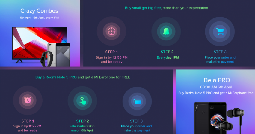 Xiaomi will start combo sale on April 5 and 6, which allows consumers buy different products such as Mi TV 4C/4A series along with Redmi series phones and Mi Band 2 in one go. Xiaomi, Mi Fan Festival, 2018 offers, contest