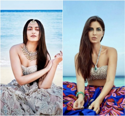 Don't you think there's a similarity between Sonakshi Sinha and Katrina Kaif's bridal photo shoot? Sonakshi Sinha and Katrina Kaif