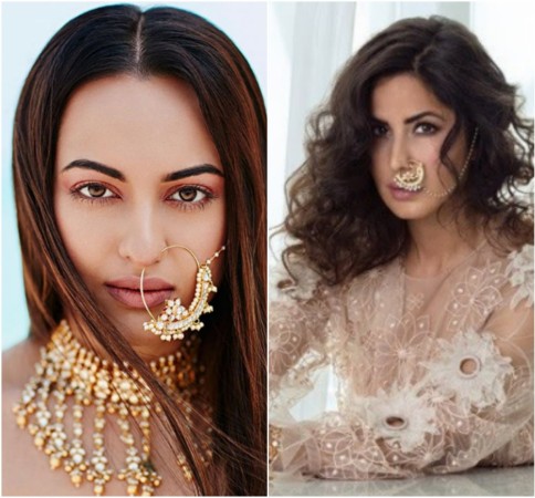 Here comes yet another similar pose of Katrina Kaif and Sonakshi Sinha's bridal photo shoot Sonakshi Sinha and Katrina Kaif