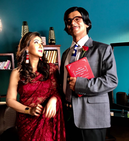 Shilpa Shinde and Sunil Grover on the sets of Dhan Dhana Dhan Dan Dana Dan